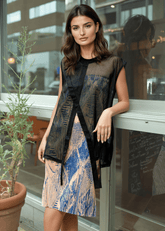 Asymmetrical Mesh Overlay Vest Vests Kate Hewko 