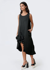 Asymmetrical Ruffle Hem Tank Dress Dresses Kate Hewko 