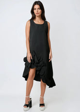 Asymmetrical Ruffle Hem Tank Dress Dresses Kate Hewko 
