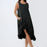 Asymmetrical Ruffle Hem Tank Dress Dresses Kate Hewko 