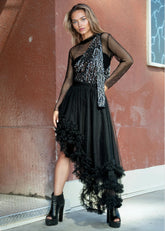 Asymmetrical Ruffle Tulle Skirt Skirts Kate Hewko 