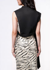 Asymmetrical Sequin Fringe Wrap Vest Vests Kate Hewko 