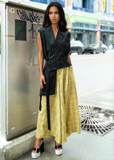 Asymmetrical Sequin Fringe Wrap Vest Vests Kate Hewko 