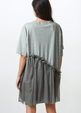 Asymmetrical Tulle Hem Babydoll Tee Tees Kate Hewko 