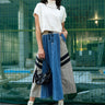 Athleisure Color Block Denim Skirt Skirts Kate Hewko Multicolor One size 