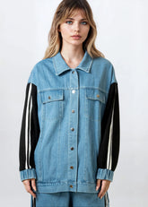 Athleisure Denim Track Set Two Piece Sets Kate Hewko 