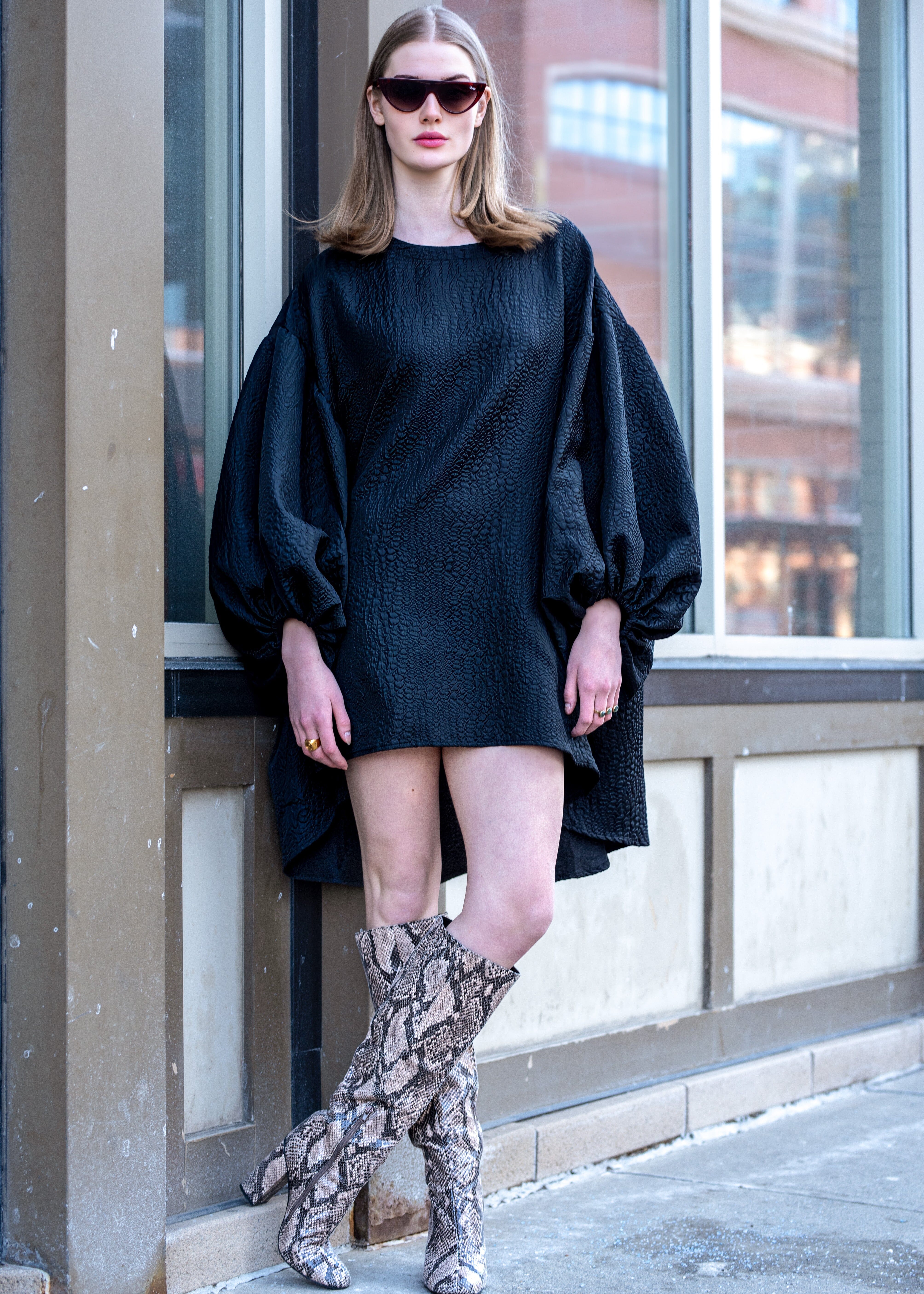 Avant Garde Balloon Sleeve Dress - Kate Hewko Avant Garde Balloon Sleeve Dress - Kate Hewko
