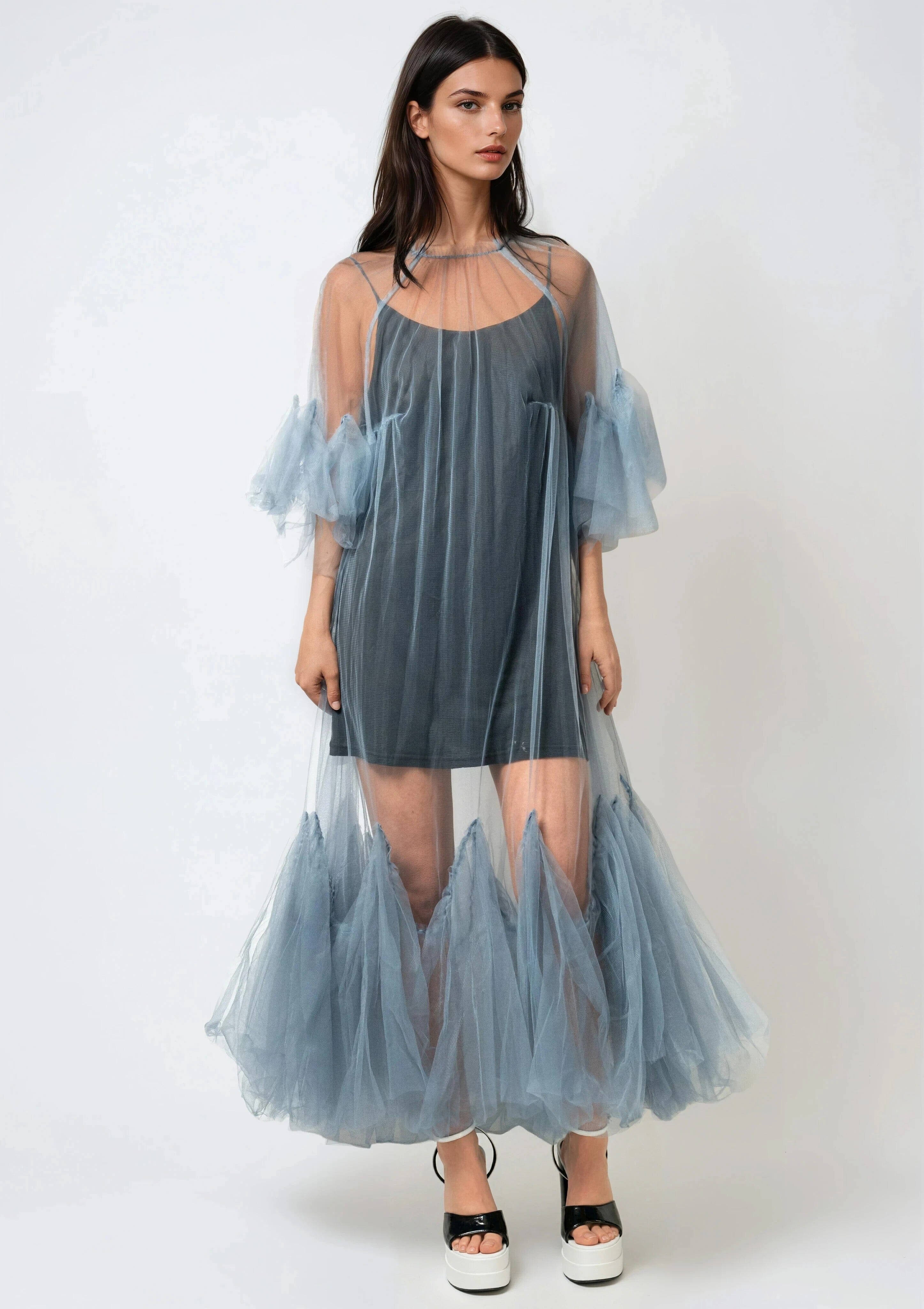 Avant Garde Tulle Overlay - Kate Hewko Blue / One size Avant Garde Tulle Overlay - Kate Hewko Blue / One size