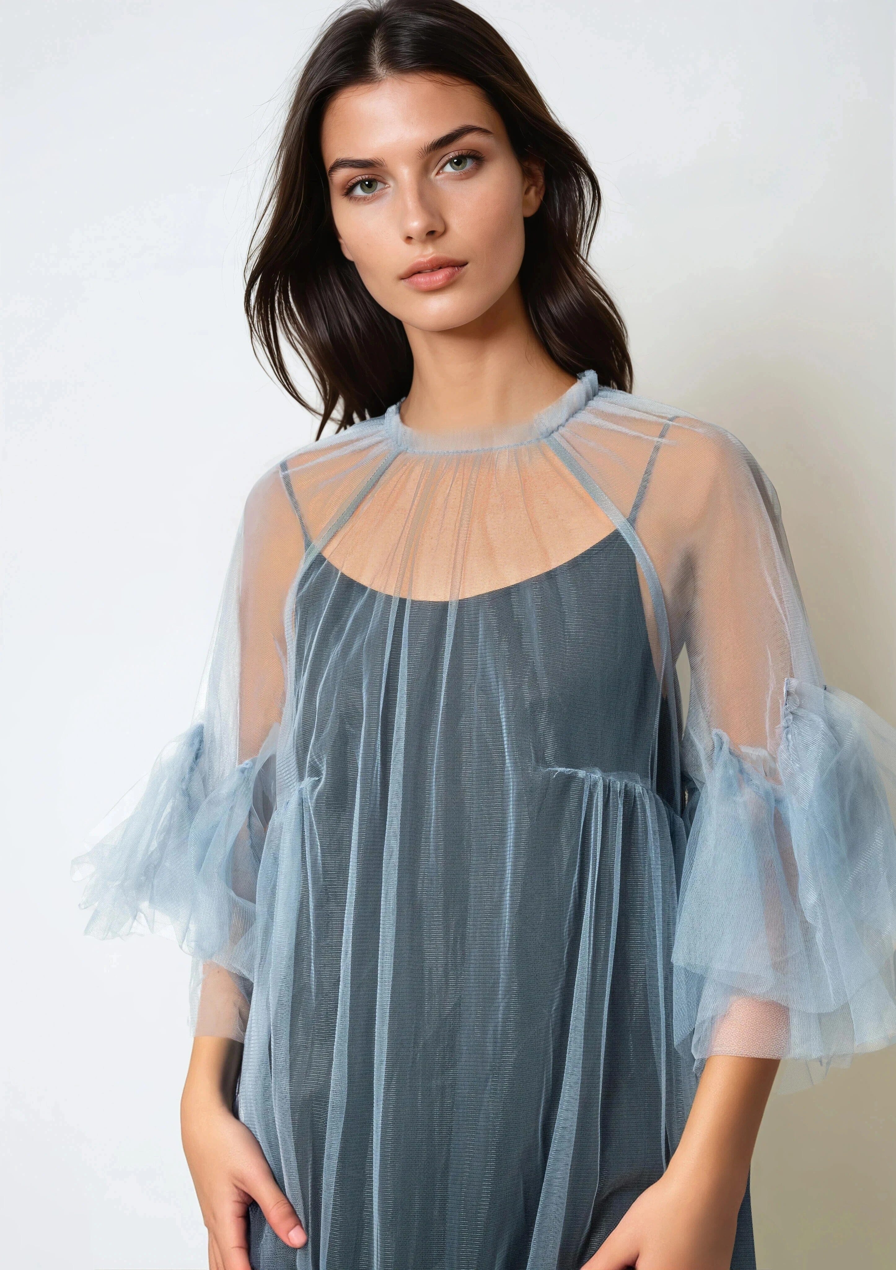 Avant Garde Tulle Overlay - Kate Hewko Blue / One size Avant Garde Tulle Overlay - Kate Hewko Blue / One size
