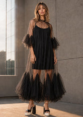 Avant Garde Tulle Overlay Dresses Kate Hewko Black One size 
