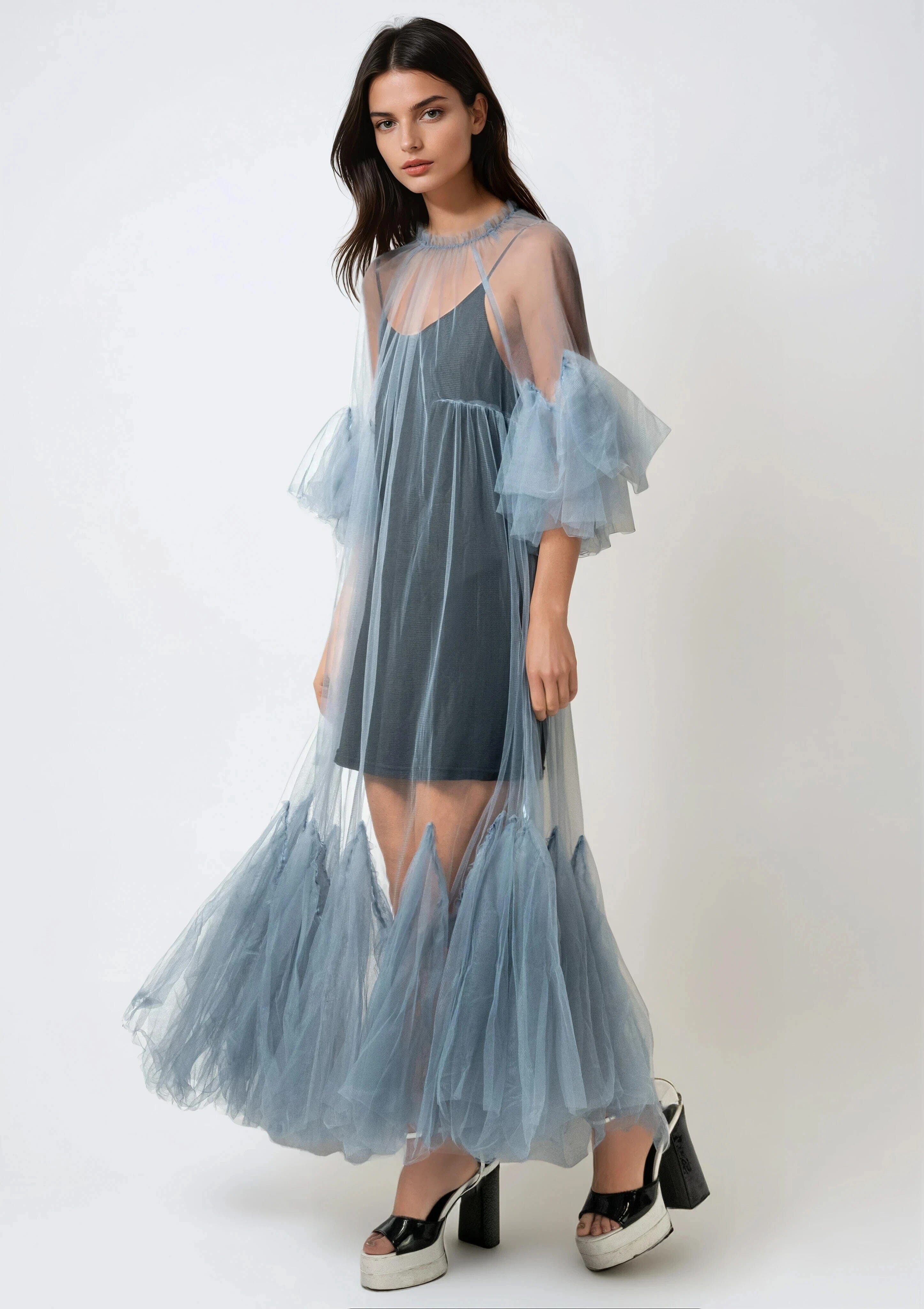 Avant Garde Tulle Overlay - Kate Hewko Blue / One size Avant Garde Tulle Overlay - Kate Hewko Blue / One size