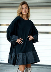 Babydoll Hem Long Sleeve Dress Dresses Kate Hewko 