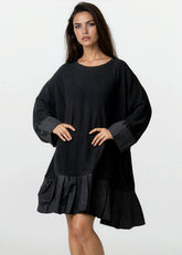 Babydoll Hem Long Sleeve Dress Dresses Kate Hewko 
