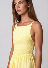 Backless Smocked Maxi Dress Dresses Kate Hewko 