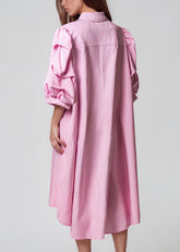 Balloon Sleeve Striped Shirt Dress Dresses Kate Hewko 