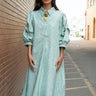 Balloon Sleeve Striped Shirt Dress Dresses Kate Hewko 