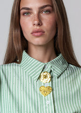 Balloon Sleeve Striped Shirt Dress Dresses Kate Hewko 