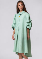 Balloon Sleeve Striped Shirt Dress Dresses Kate Hewko 