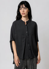 Batwing Sleeve Collarless Blouse Blouses Kate Hewko 