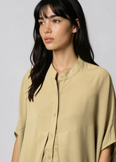 Batwing Sleeve Collarless Blouse Blouses Kate Hewko 