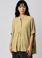 Batwing Sleeve Collarless Blouse Blouses Kate Hewko 