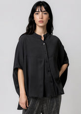 Batwing Sleeve Collarless Blouse Blouses Kate Hewko 