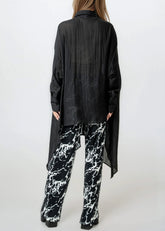 Batwing Sleeve Linen Button Up Blouses Kate Hewko 