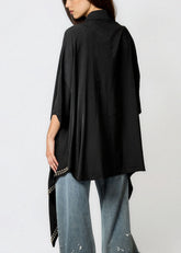Batwing Studded Short Sleeve Top Blouses Kate Hewko 