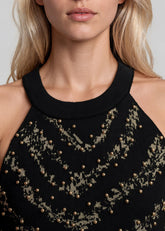 Beaded Knit Crop Tank Top Tank Tops Kate Hewko 