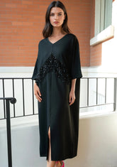 Beaded Sequin Fringe Midi Dress Dresses Kate Hewko 