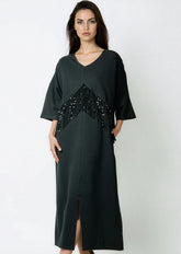 Beaded Sequin Fringe Midi Dress Dresses Kate Hewko 