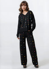 Bedazzled Knitted Pant Set Two Piece Sets Kate Hewko 