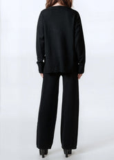 Bedazzled Knitted Pant Set Two Piece Sets Kate Hewko 