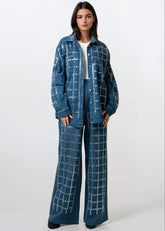 Bejeweled Grid Denim Pants Pants Kate Hewko 