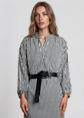 Belted Balloon Sleeve Shirt Dress Dresses Kate Hewko 