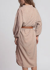 Belted Balloon Sleeve Shirt Dress Dresses Kate Hewko 
