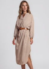 Belted Balloon Sleeve Shirt Dress Dresses Kate Hewko 
