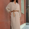 Belted Balloon Sleeve Shirt Dress Dresses Kate Hewko Brown S 