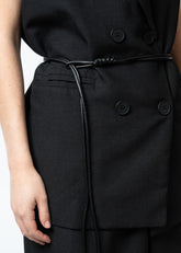 Belted Blazer Vest Pant Suit Two Piece Sets Kate Hewko 