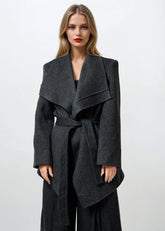 Belted Oversized Lapel Coat Outerwear Kate Hewko 