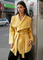 Belted Oversized Lapel Coat Outerwear Kate Hewko 