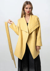 Belted Oversized Lapel Coat Outerwear Kate Hewko 