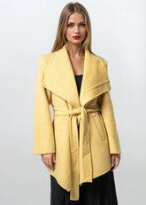 Belted Oversized Lapel Coat Outerwear Kate Hewko 