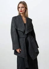 Belted Oversized Lapel Coat Outerwear Kate Hewko 