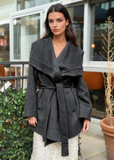 Belted Oversized Lapel Coat Outerwear Kate Hewko 