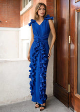 Belted Ruffle Glam Dress Dresses Kate Hewko 