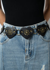 Black Heart Tie Waist Belt Belts Kate Hewko 