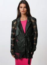 Black Sheer Lace Blazer Blazers Kate Hewko 