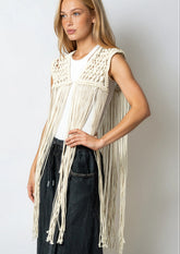 Boho Fringe Layering Vest Layering Pieces Kate Hewko 