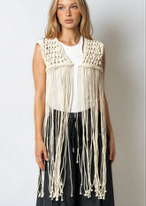 Boho Fringe Layering Vest Layering Pieces Kate Hewko 